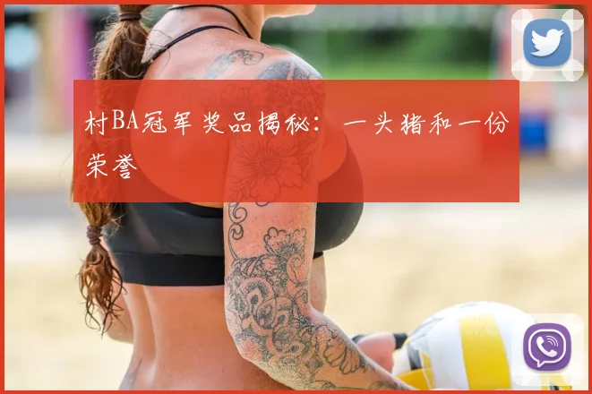 村BA冠军奖品揭秘:一头猪和一份荣誉